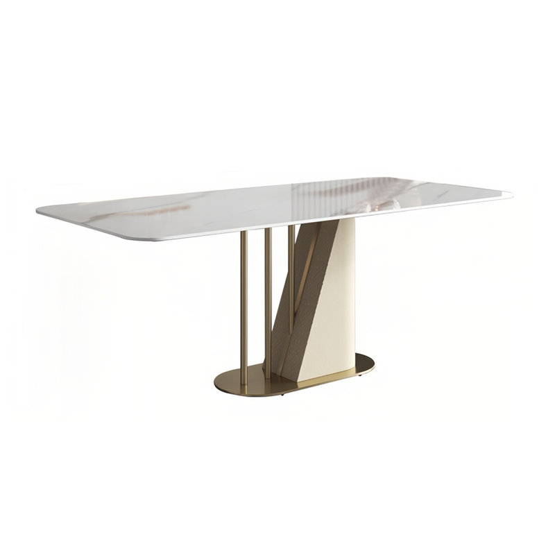 Modern simple rectangular household dining table, 29.52"H x 70.86"L x 35.43"W