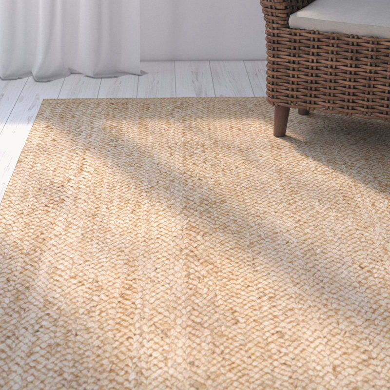 Auckland Handmade Flatweave Jute/Sisal Natural Area Rug, Rectangle 9' x 12'