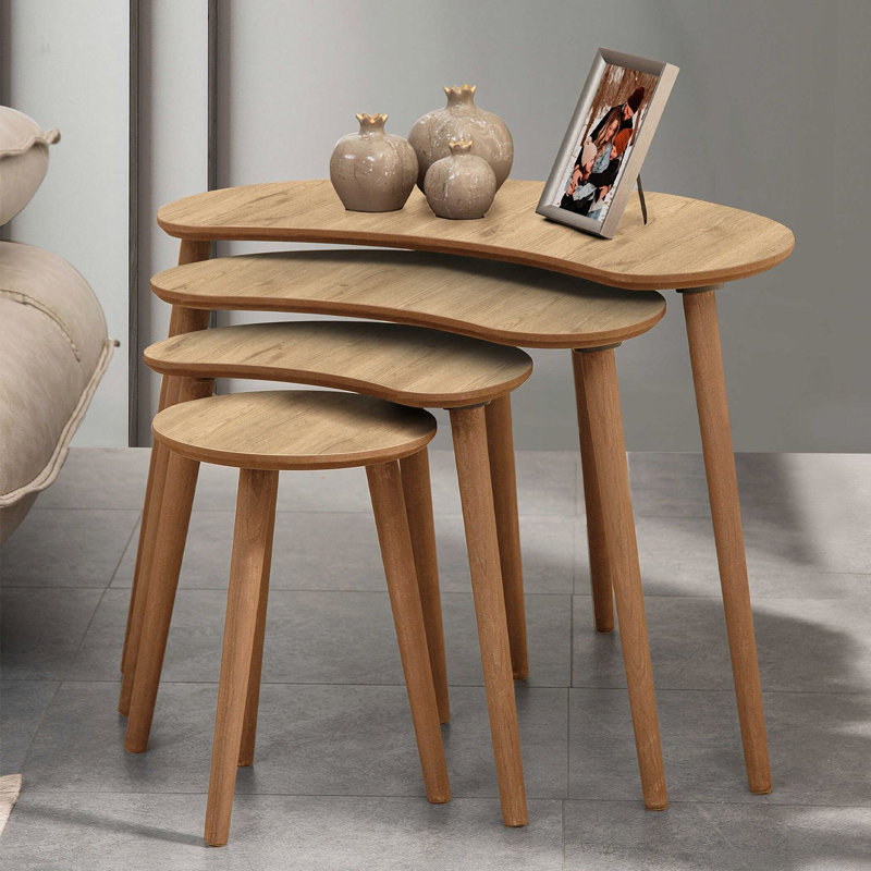 Table gigogne (4 pièces), Chêne