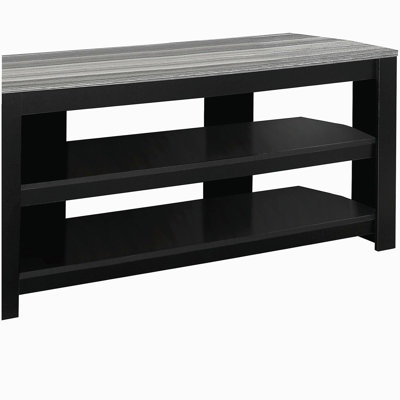 Meuble télé de 42 pouces de style bureau, centre multimédia, tablette de rangement, salon, chambre à coucher, noir mat