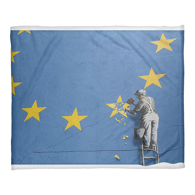 Banksy Sewn Throw Blanket, 50" W x 60" L