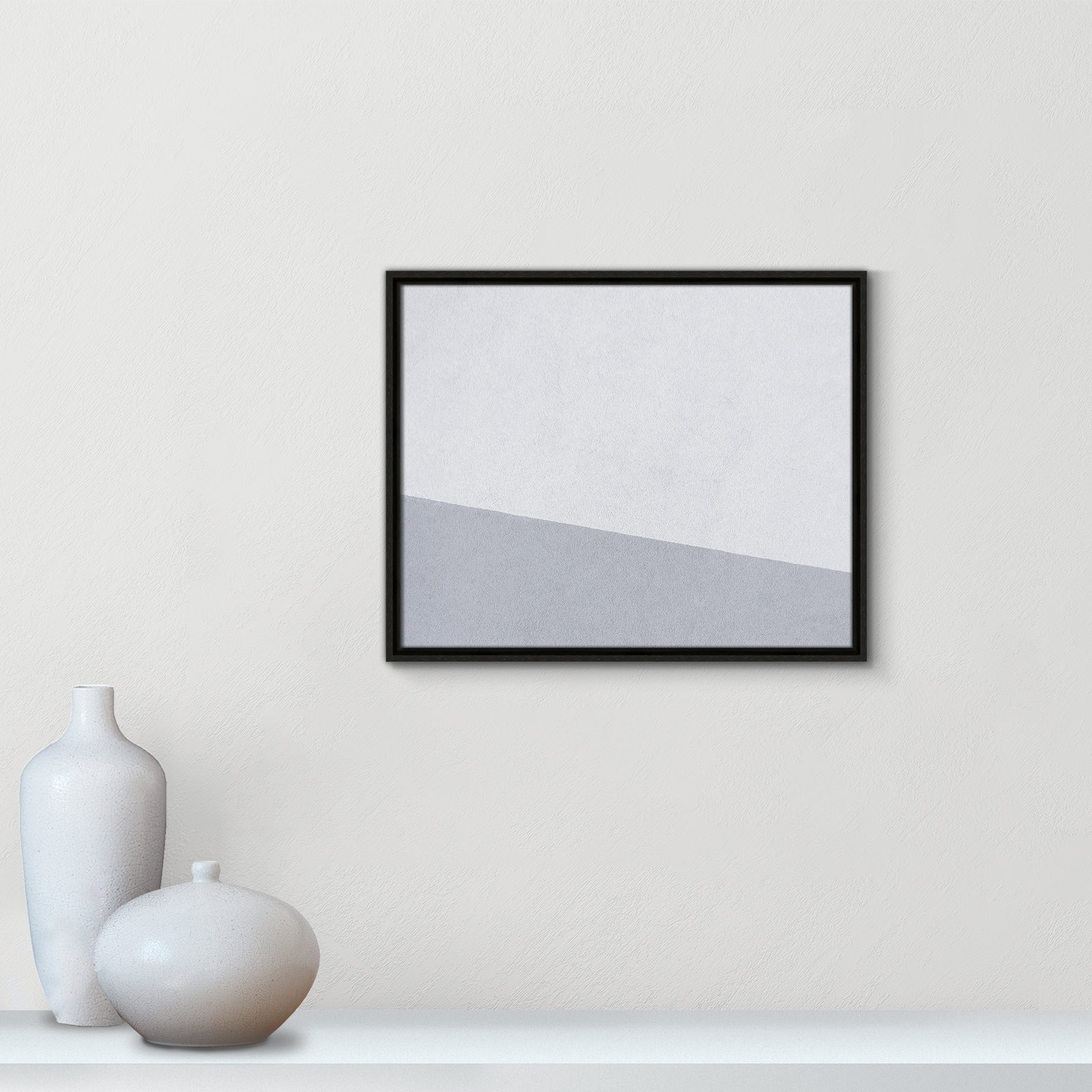 Dominic "Abstract Blues" Print, Espresso Framed Canvas, 17.5" H x 21.5" W x 2" D