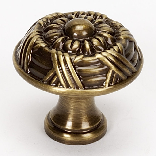 Poignée champignon ruban et roseau de 1/4 po de diamètre, Antique English