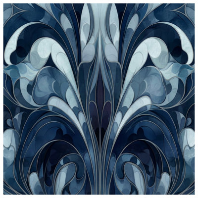 Tapisserie murale décorative bleue - Décoration murale ornement