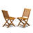 7 Piece Patio Dining Set Consist of a Rectangle Outdoor Acacia Wood Table and 6 Folding Side Chairs, Natural Oil
