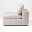Orison - Siège sans accoudoirs modulaire moderne en tissu blanc cassé