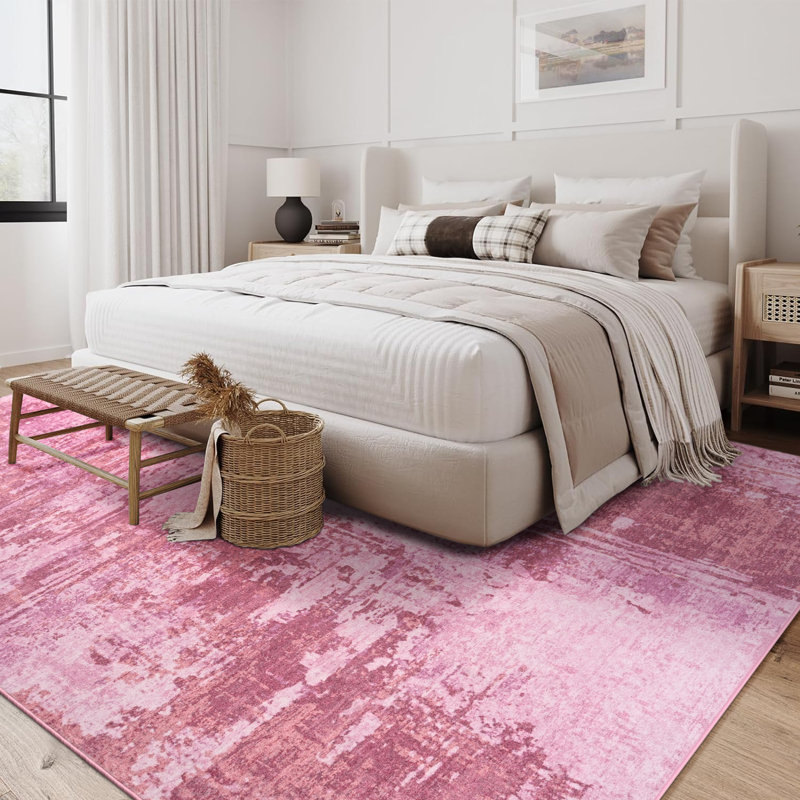 Tapis moderne antidérapant et lavable Fillender, Rectangle 4 pi x 6 pi