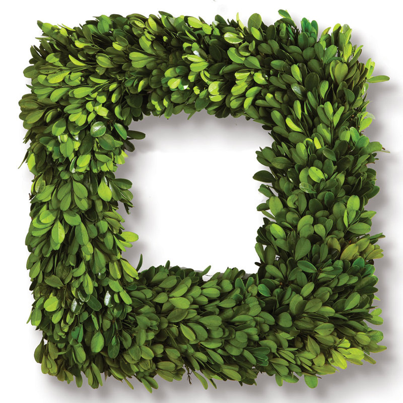 Preserved Boxwood Wreath, Square