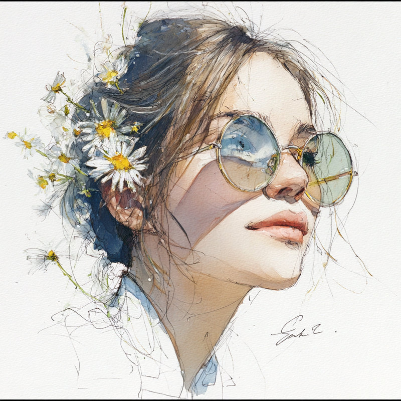Art mural sur toile Sunlit Daisy Radiance