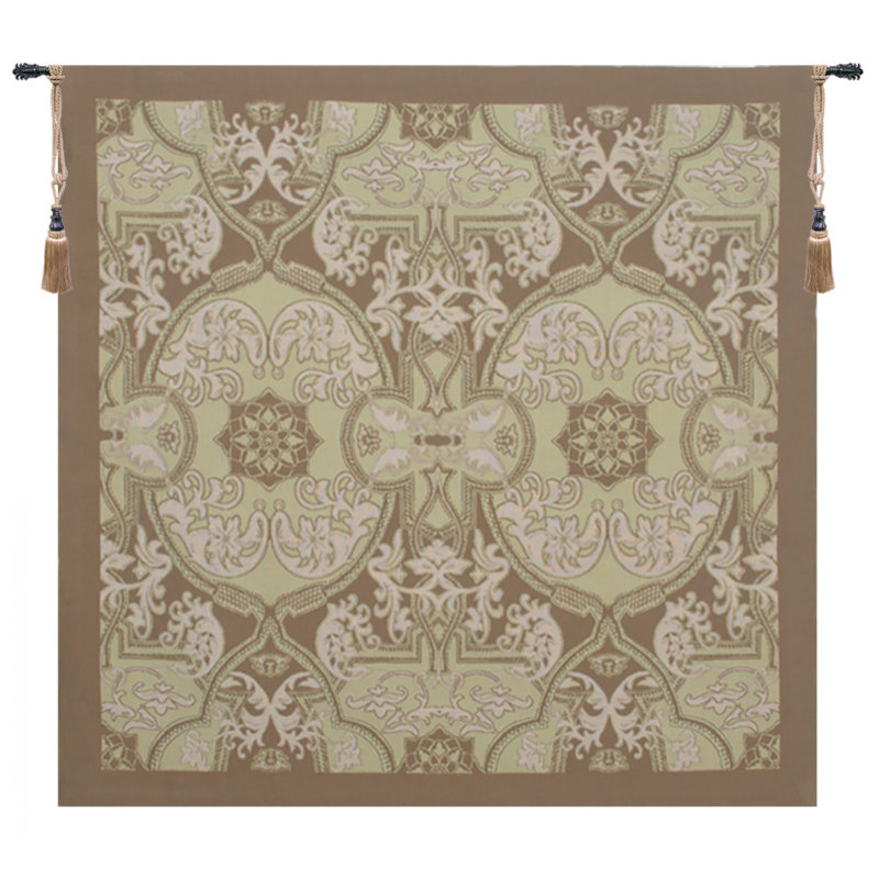Belgian Loom Woven Cotton Blend Wall Hanging, 37" H x 37" W