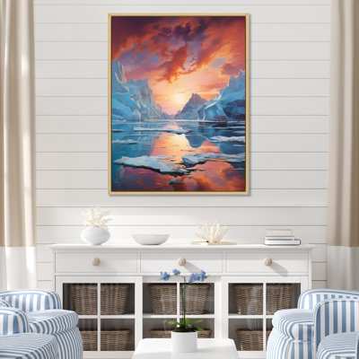 Coral Orange Iceberg Glacial Symphony I " Coral Orange Iceberg Glacial Symphony I "
