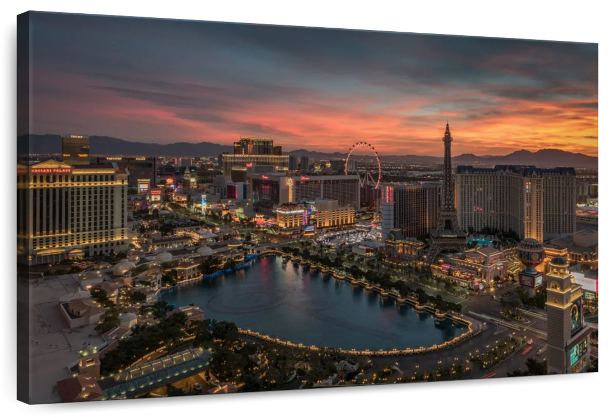 500 Piece Wooden Jigsaw Puzzle - Las Vegas City Lights Night Scene, 20.6x15.1 Inch, Basswood Material For Adults