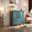 Retro multi-functional painted accent cabinet