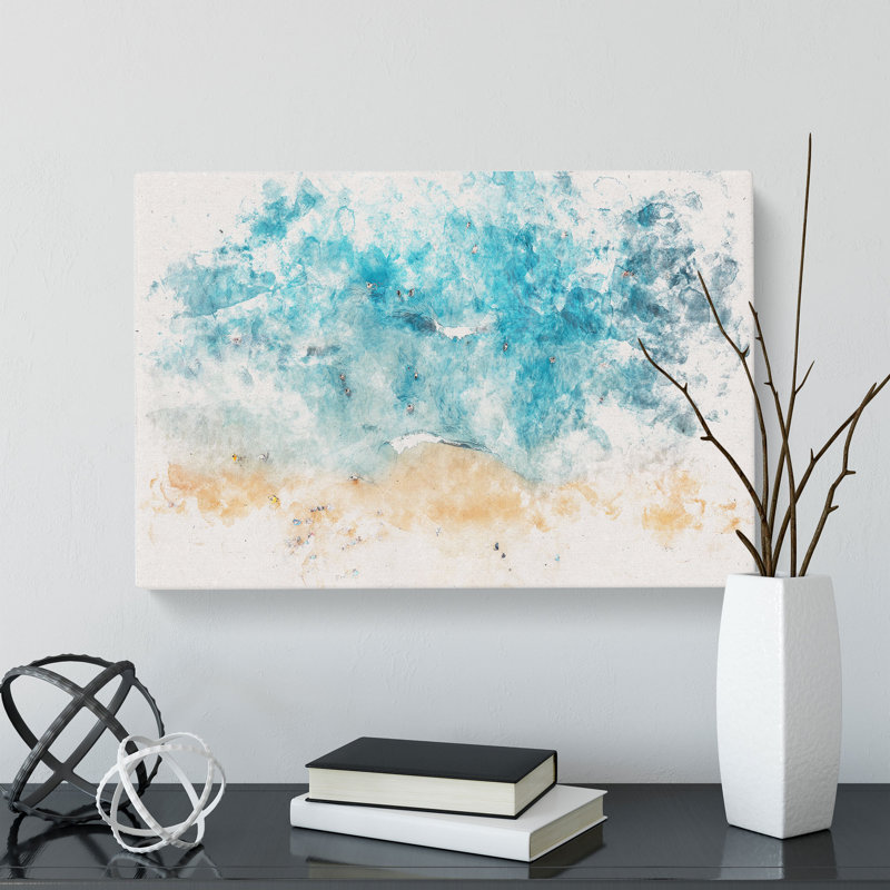 Busy Beach In Brazil - Wrapped Canvas, 60cm H x 91cm W x 3cm D