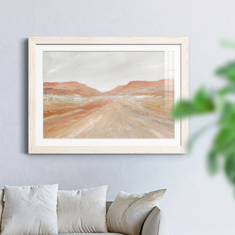 Road to Sedona - Peinture encadrée, Cadre blanc, H 37,5 po x l 27,5 po x P 1,5 po