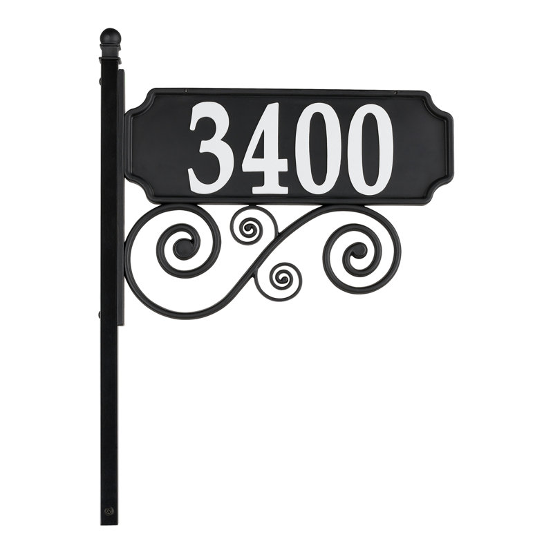 Nite Bright Scroll Reflective Address Post Lawn Insert