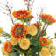 Sunflower, Hydrangea and Dahlia Fall Arrangement in a Glass Vase