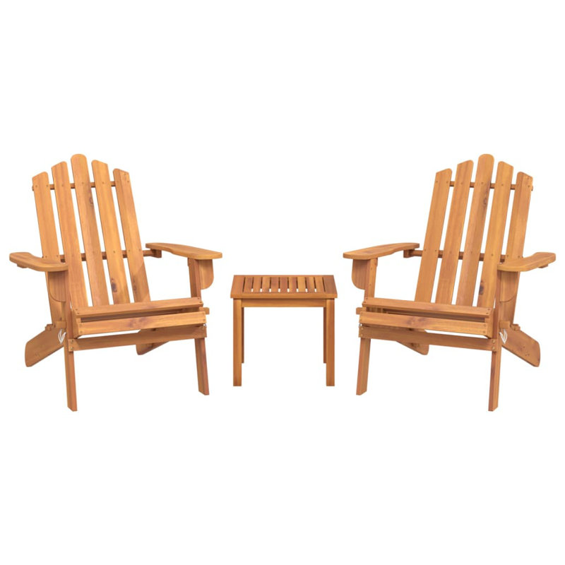 Ensemble de chaises Adirondack pour l'extérieur Reiff, Brun
