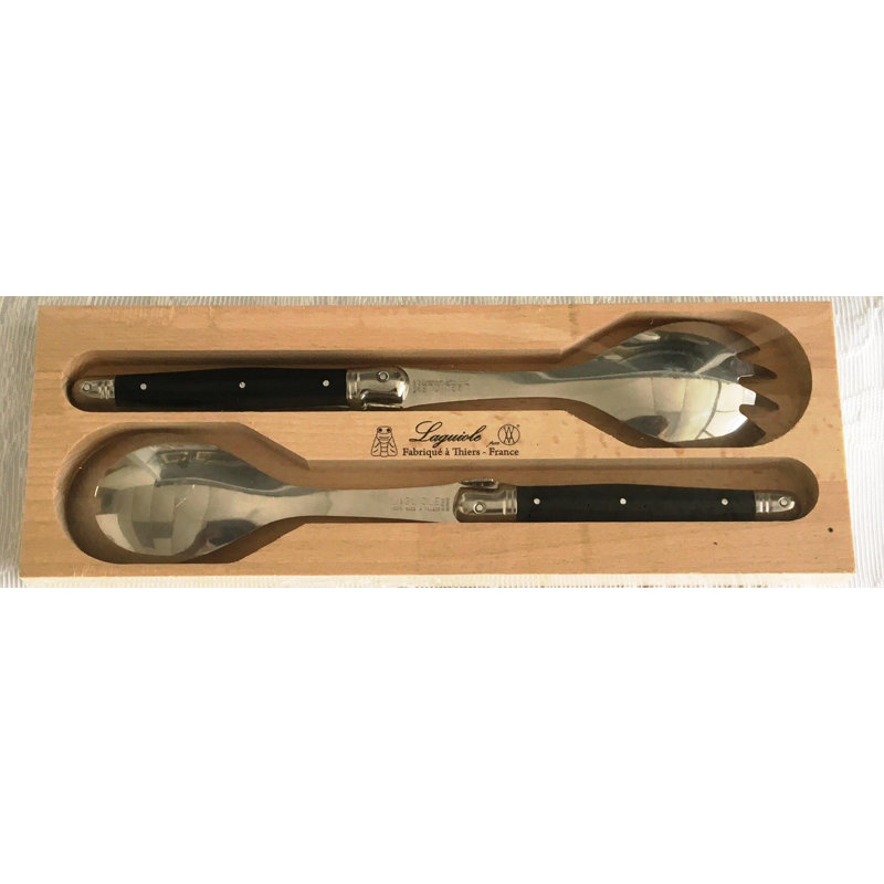 Laguiole Stainless Steel Serving Set, Black