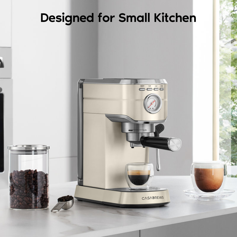 Casabrews Yellow 20-Bar Espresso Machine with Steam Wand
