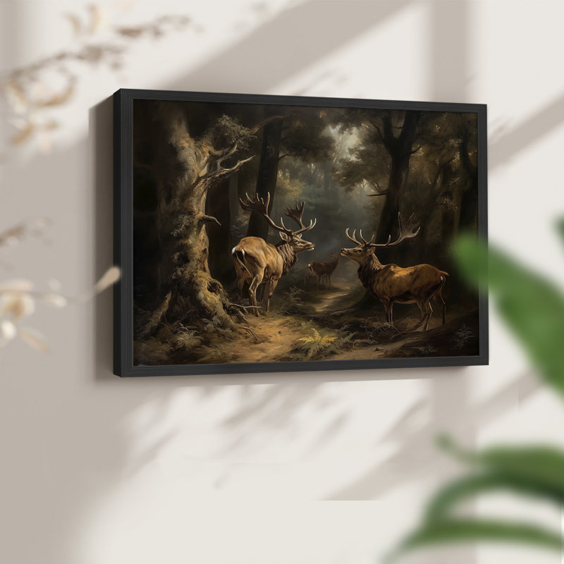 Faune - LII - Reproduction encadrée - Restickable, H 11 po x l 14 po, Noir, noir, noir, noir