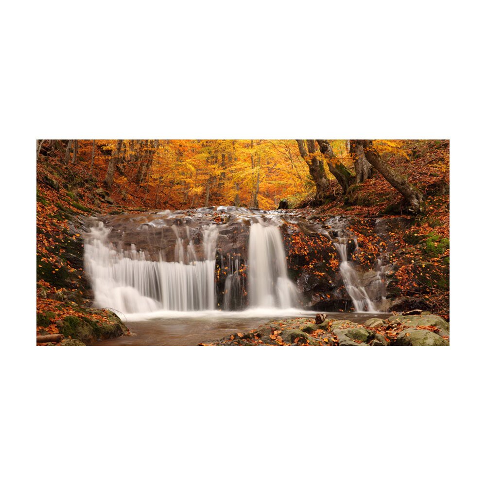 Fototapete Herbstlandschaft Wasserfall im Wald 2,7 m x 550 cm