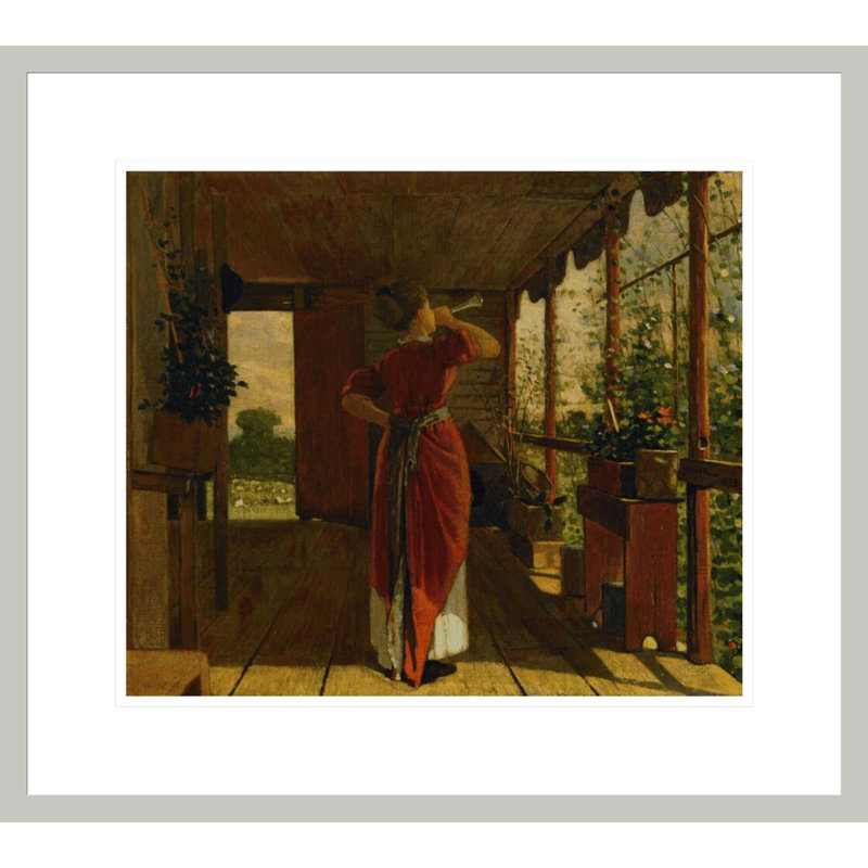 «The Dinner Horn» par Winslow Homer, impression giclée sur cadre, 17,75 po H x 19,85 po L