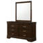 Commode 6 tiroirs avec miroir Cappuccino Doytcho-116447300
