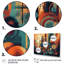 Braxtyn orange et bleu abstrait nostalgie II - art abstrait Mid-Century-88517420-88517419