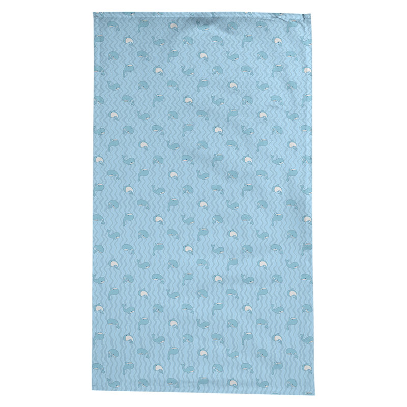 Nappe géométrique en coton à motif géométrique 100% avicia, Bleu sarcelle / blanc