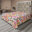 Brun sable, gris et rose / motif floral