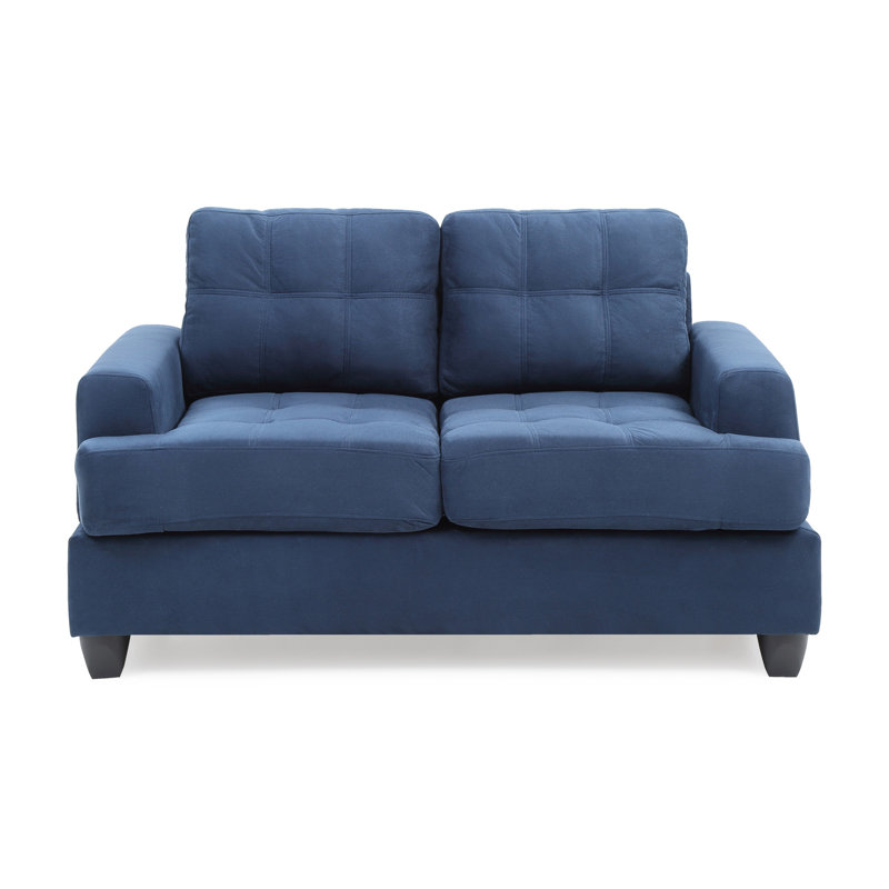 Causeuse chic transitionnelle en bleu marine, Marine