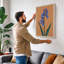 Blue Iris Botanical - Wrapped Canvas-74537299-74537326