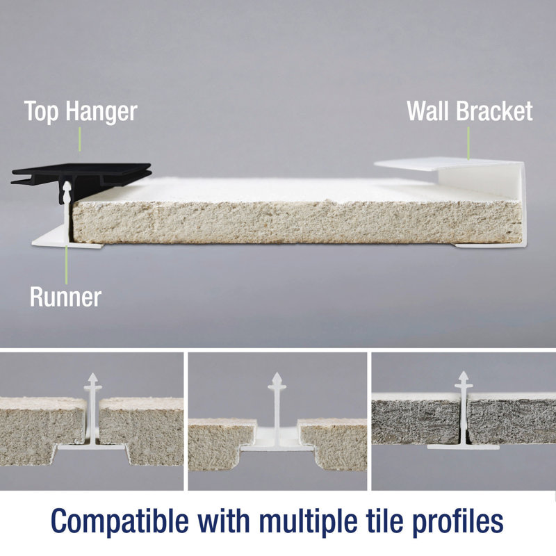 CeilingMAX 100sq ft Surface Mount Grid Kit, Galvanized Steel