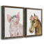 Cochon couronne de fleurs - ensemble de 2 peintures-517613641-517613651-517613663