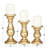 Mango Wood Turned Style Pillar Candle Holders-2134611361