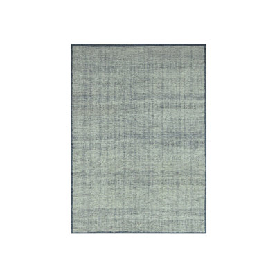 Tapis oriental bleu sarcelle en laine noué à la main 10 pi 0 po x 13 pi 10 po - MOA10276696