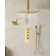 Thermostatic Shower Faucet System,16" & 6" Dual Shower Head with Rough-In Valve