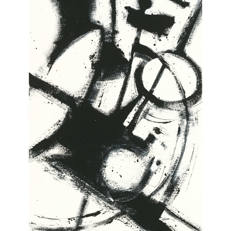 «Expression Abstract II White Crop», reproduction sur toile tendue, H 48 po x l 36 po