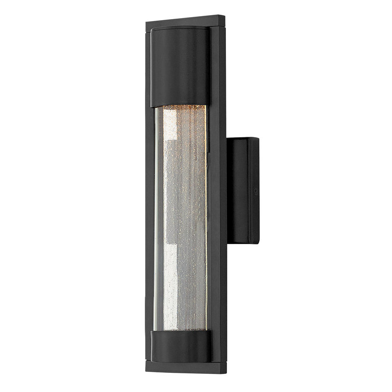 Plafonnier mural d'extérieur Mist 1, Noir satiné, H 15,5 po x l 4,75 po x P 4 po