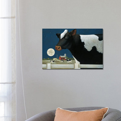 Full Moon 1 Piece Wrapped Canvas Painting