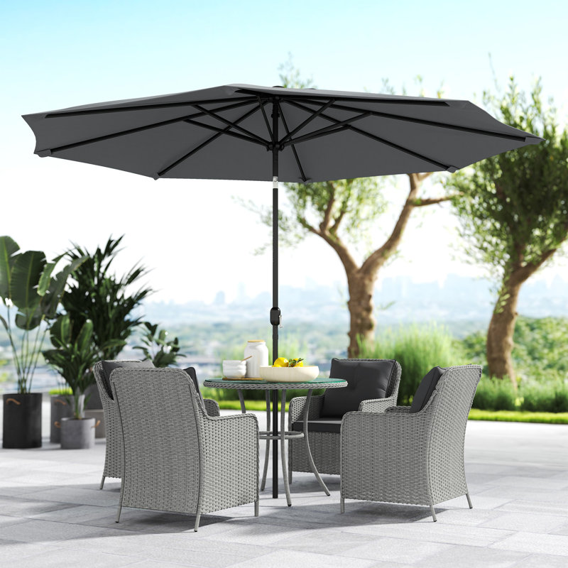 4 - Person Patio Dining Set with Round Table , Cushions Included