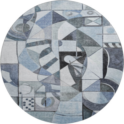 Premium Machine Washable Lubbers AMF1758 Abstract Rug