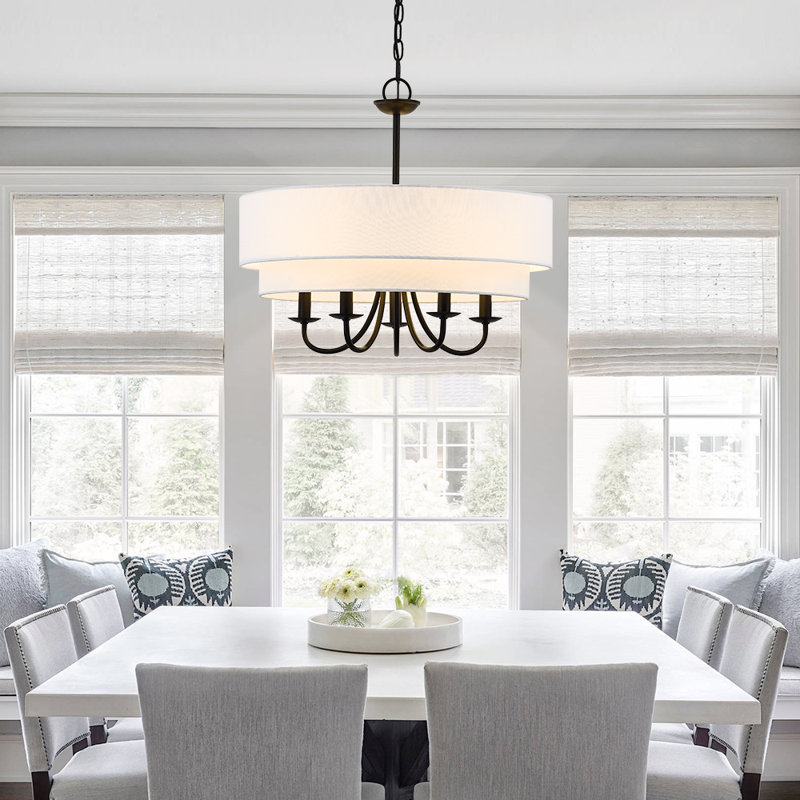 Ciriclio 5 - Light Dimmable Drum Chandelier