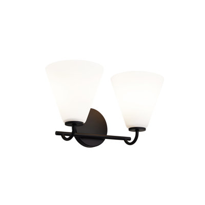 Ensemble de meuble-lavabo 2 lumières Fusion - Pavie - Noir mat