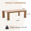 Table basse d'extérieur en aluminium à assemblage rapide, table basse en placage de grain de bois pour la terrasse, table basse tubulaire triangulaire en aluminium-639760115