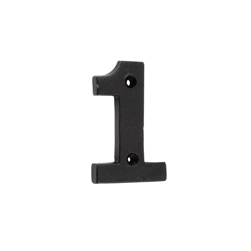 7.5cm H Metal House Number, Black, 1