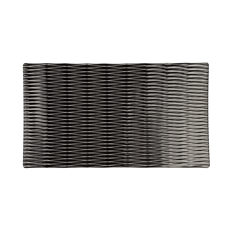 Elite Global Solutions Melamine Tray, 0.75" H x 12.75" W x 7" D, White/Black Decal