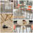 Bar table and chairs three piece set, gold frame, sponge made seat cushions and backrests, bar table with storage function (gold+cushion)-1780466143
