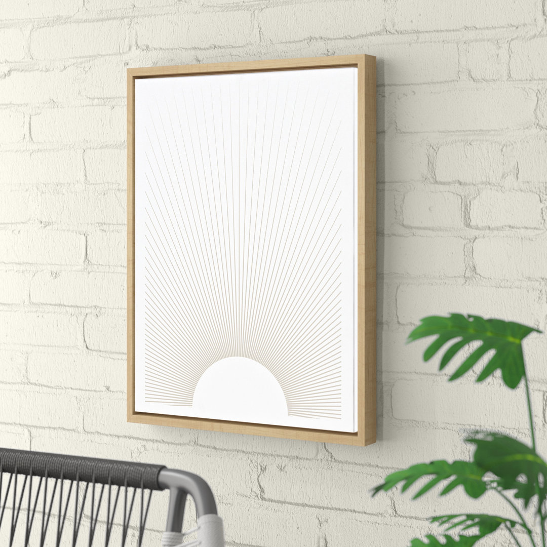 Sun Rays by Rocket Jack Framed Canvas Wall Art Print Ivy Bronx 